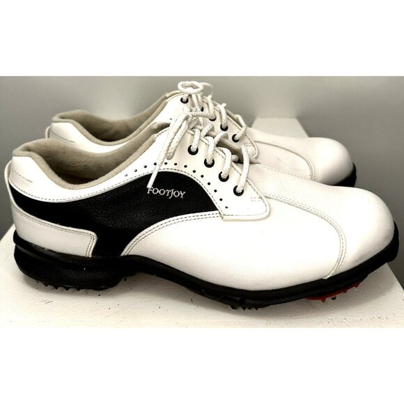 VTG FootJoy FJ Womens Golf Shoes GreenJoys 48384 Soft Spike White Black Size 10M - Picture 3 of 12